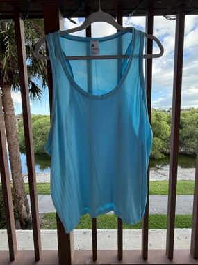 all in motion Light Teal Active Scoop Neck Tank